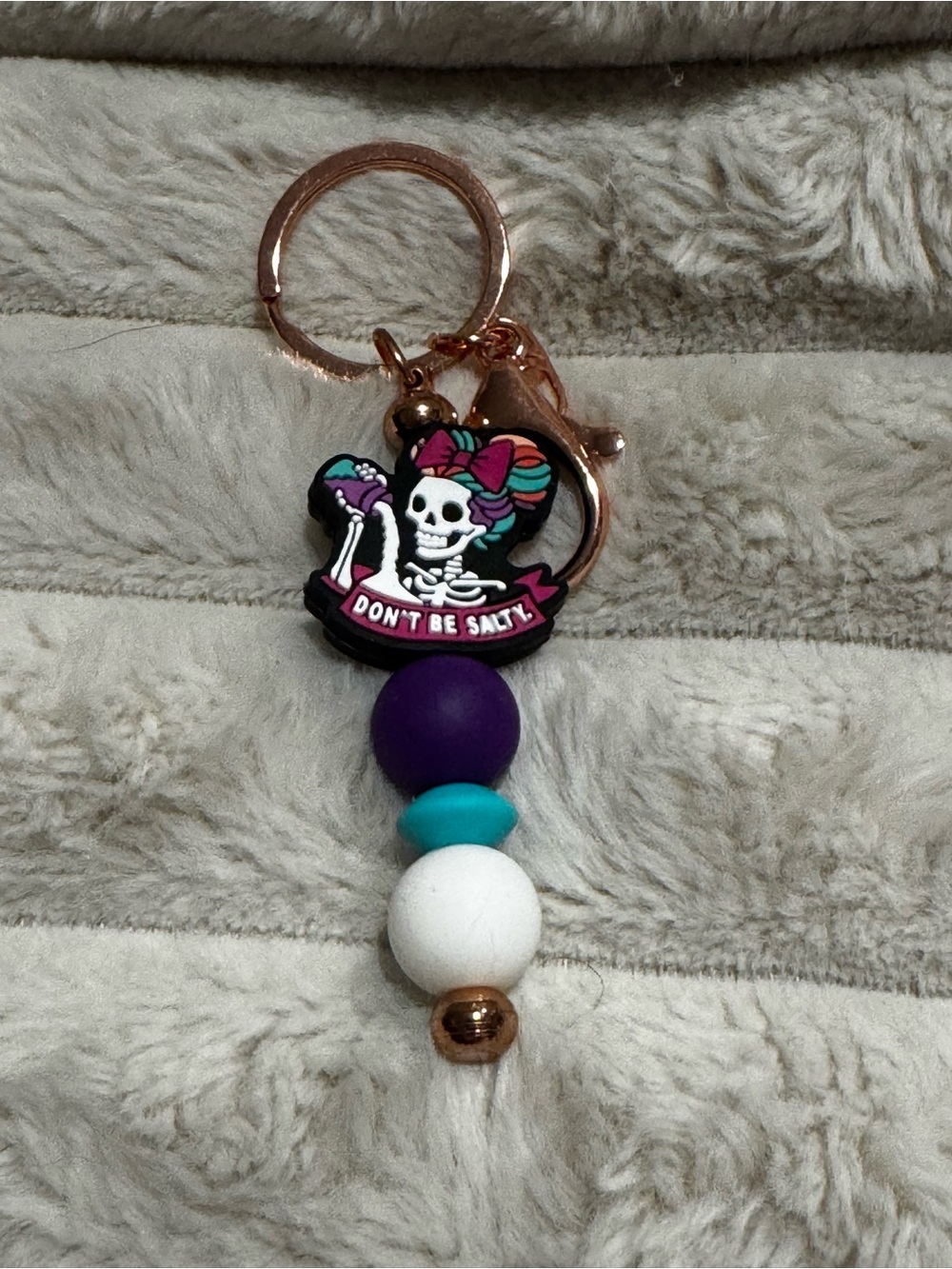 Don't Be Salty Beaded Keychain